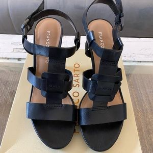 Franco Sarto Black Leather sandals.